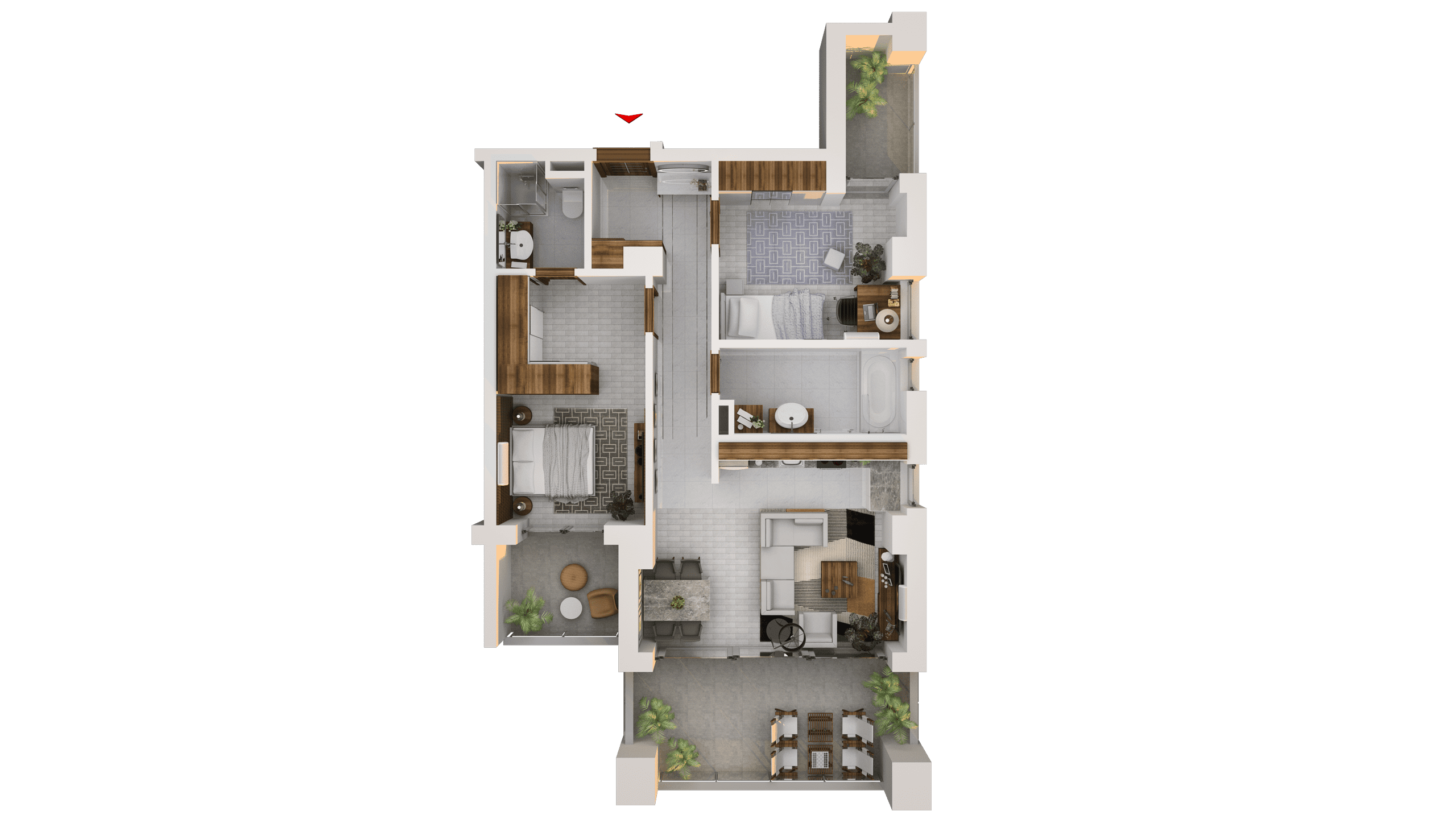 Randari Apartament 3 camere Tip 2