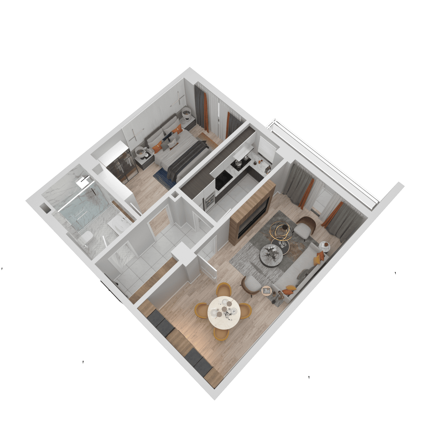 Randari Apartement 2 camere Tip 7